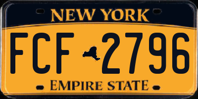 NY license plate FCF2796