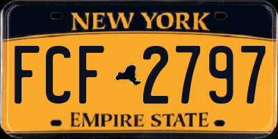 NY license plate FCF2797