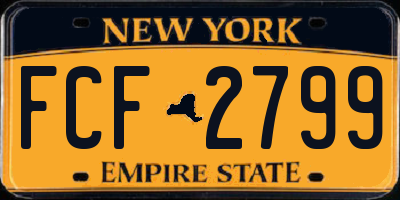 NY license plate FCF2799
