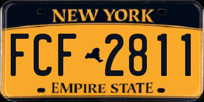 NY license plate FCF2811