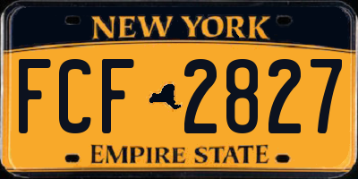 NY license plate FCF2827