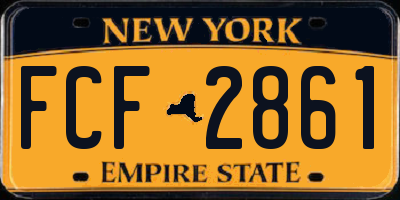 NY license plate FCF2861