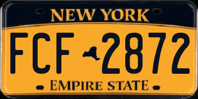 NY license plate FCF2872