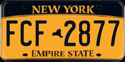 NY license plate FCF2877