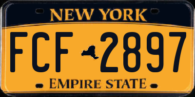 NY license plate FCF2897