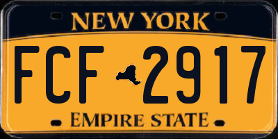 NY license plate FCF2917