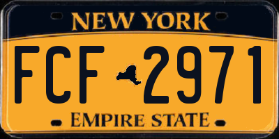 NY license plate FCF2971