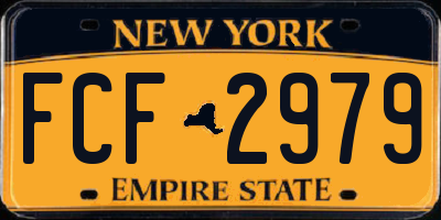 NY license plate FCF2979