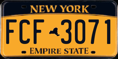 NY license plate FCF3071