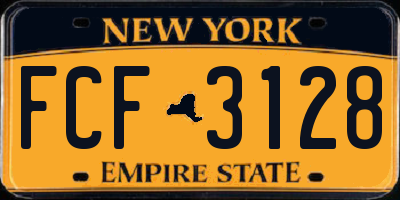 NY license plate FCF3128
