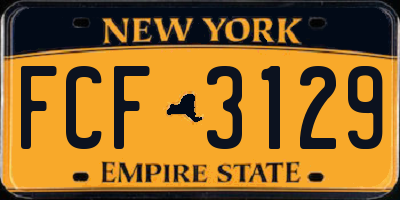 NY license plate FCF3129