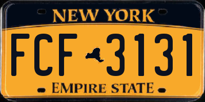 NY license plate FCF3131
