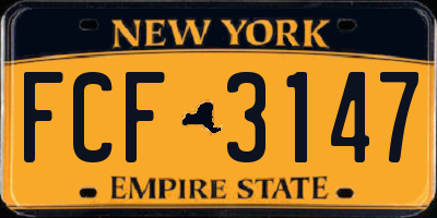 NY license plate FCF3147