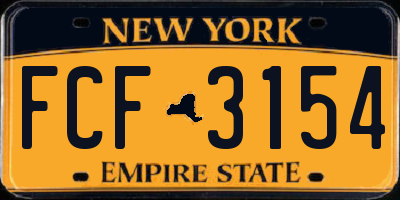 NY license plate FCF3154