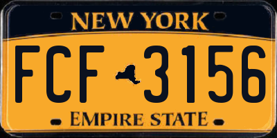 NY license plate FCF3156