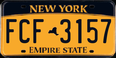 NY license plate FCF3157
