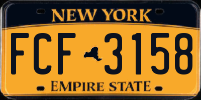 NY license plate FCF3158