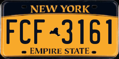 NY license plate FCF3161