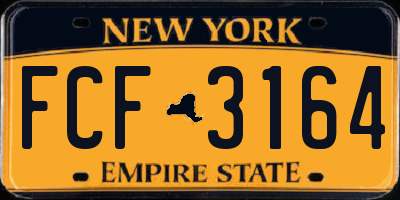 NY license plate FCF3164