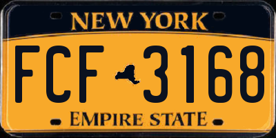 NY license plate FCF3168