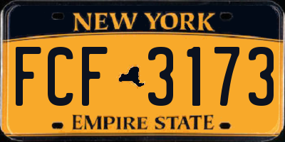 NY license plate FCF3173