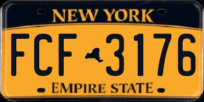 NY license plate FCF3176