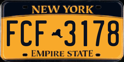 NY license plate FCF3178