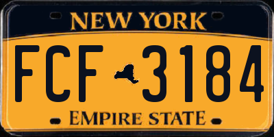 NY license plate FCF3184