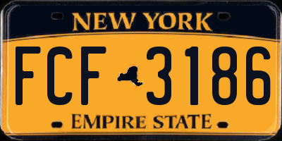 NY license plate FCF3186