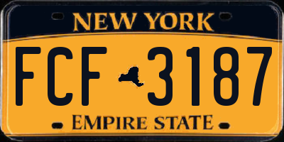 NY license plate FCF3187
