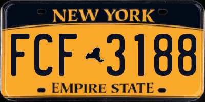 NY license plate FCF3188