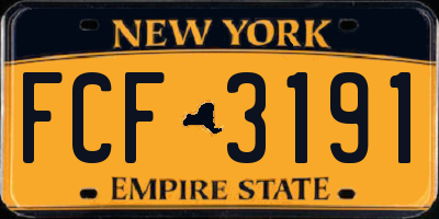 NY license plate FCF3191
