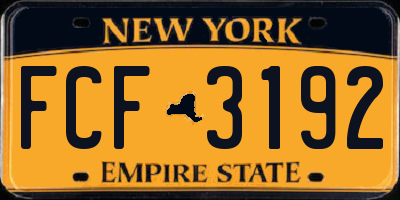 NY license plate FCF3192