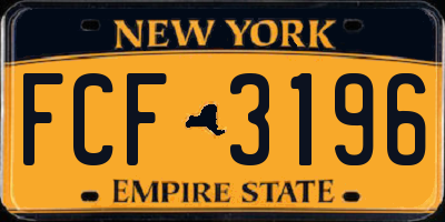 NY license plate FCF3196