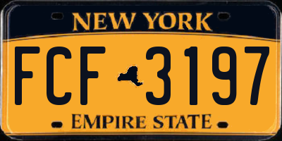 NY license plate FCF3197