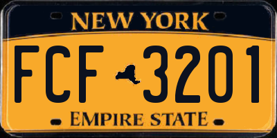 NY license plate FCF3201