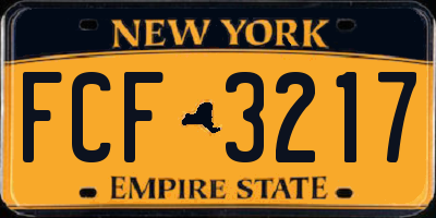 NY license plate FCF3217