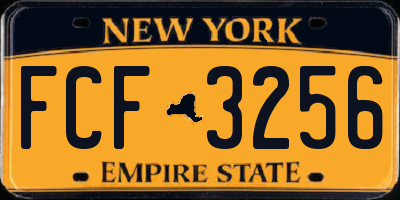 NY license plate FCF3256