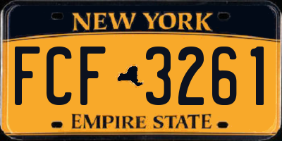 NY license plate FCF3261
