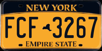 NY license plate FCF3267