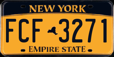 NY license plate FCF3271
