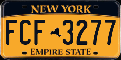 NY license plate FCF3277