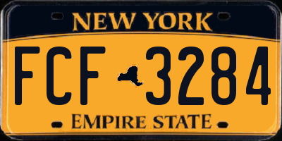 NY license plate FCF3284