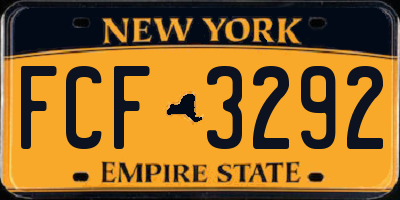 NY license plate FCF3292