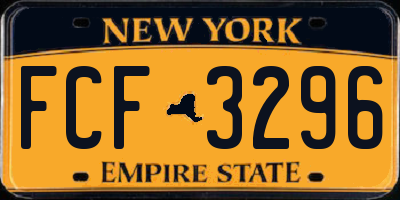 NY license plate FCF3296