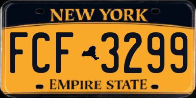 NY license plate FCF3299