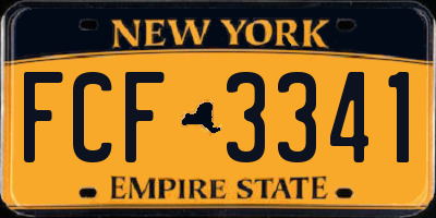 NY license plate FCF3341