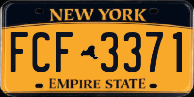 NY license plate FCF3371