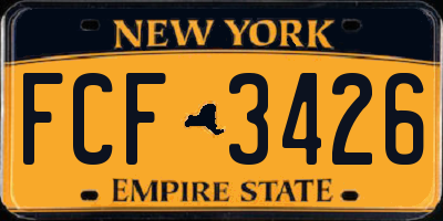 NY license plate FCF3426