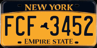 NY license plate FCF3452